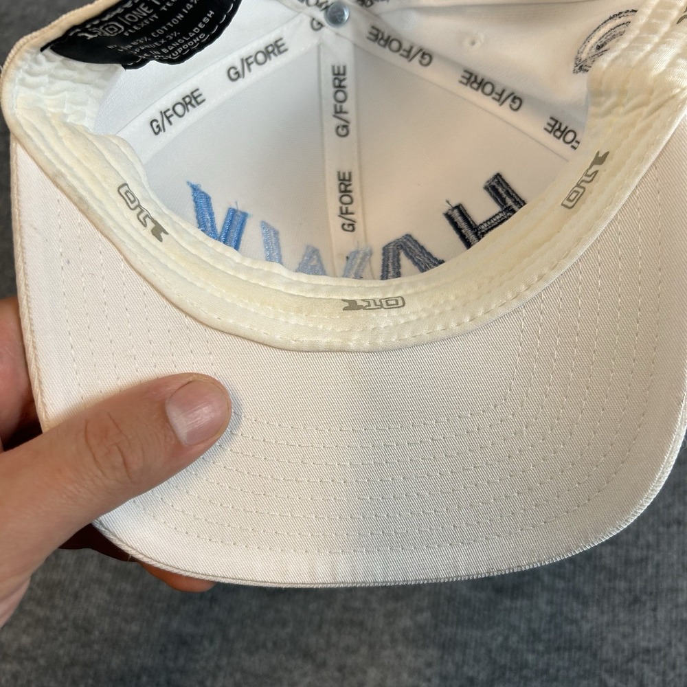 G/FORE Snapback Trucker Cap White One Size Adjustable Mesh Back Hawk Tuah - Picture 8 of 10